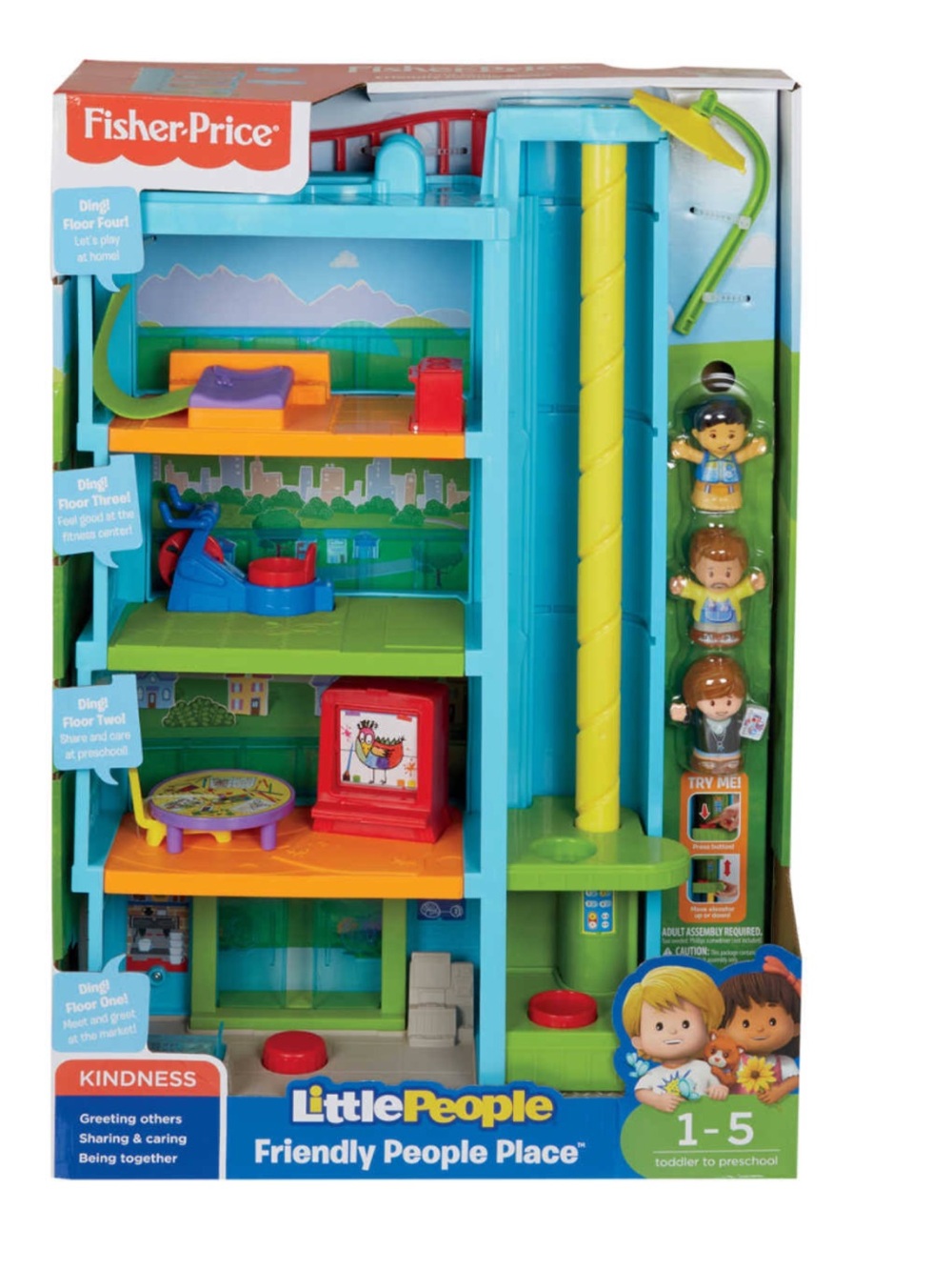 Fisher-Price Little People Friendly People Place Playset - Blue/Yellow/Green